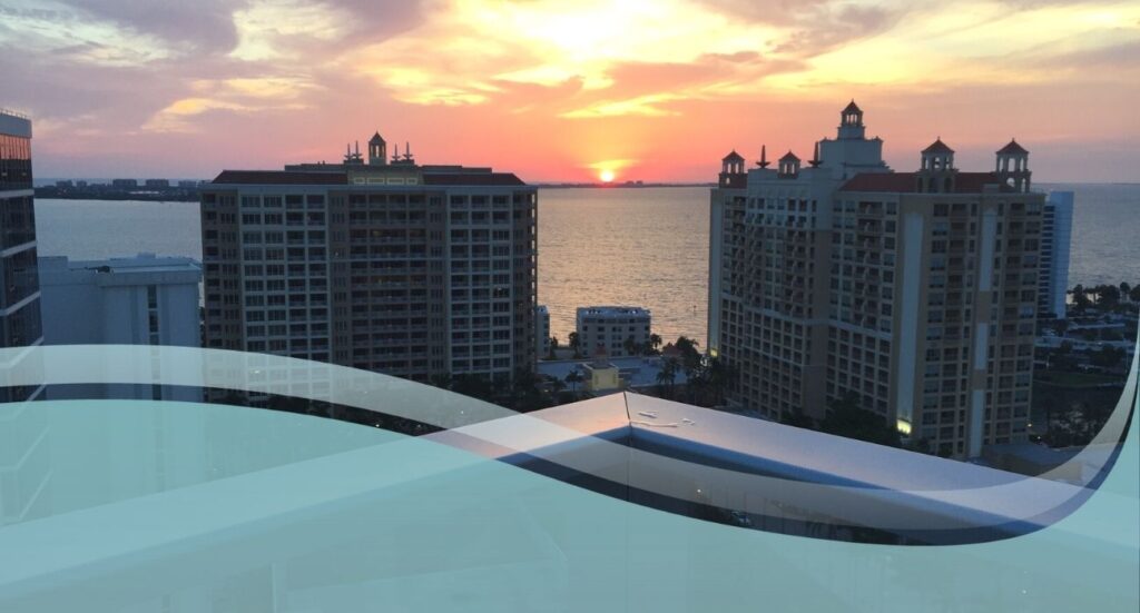 sunset rooftop view in sarasota