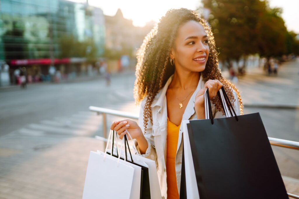 Women shopping in a Sarasota shopping center